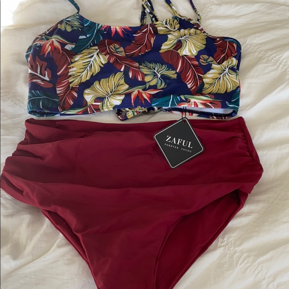 Two piece zaful bathing suit.